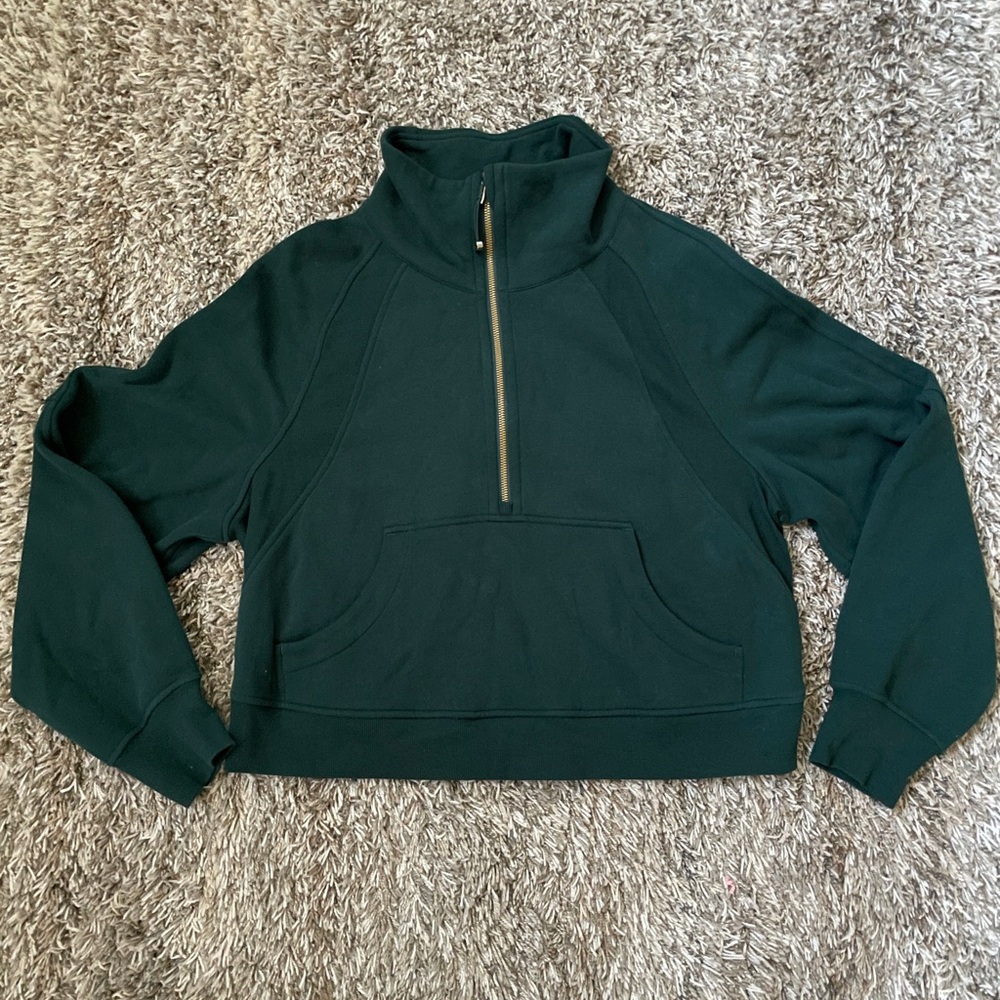 Lululemon Scuba Oversized Funnel
Neck Half Zip Storm Teal M/L